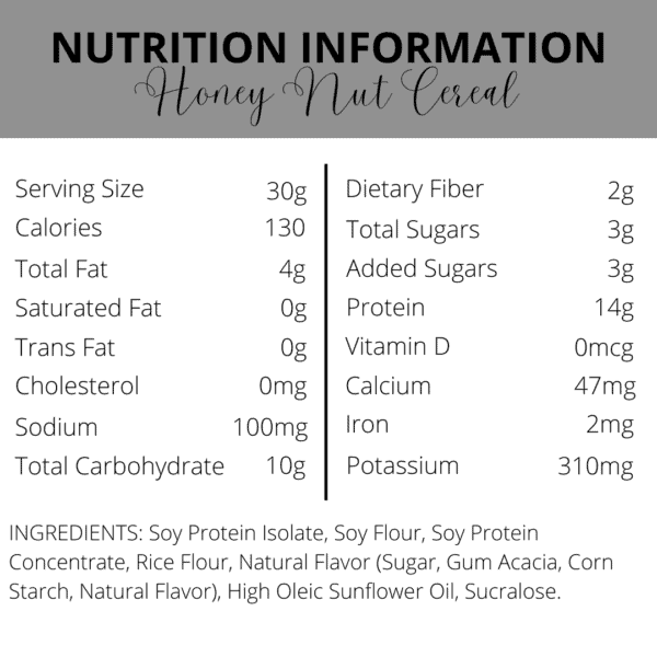 Nutrition Information | Honey Nut Cereal | South Ogden, UT | Timeless Skin and Wellness